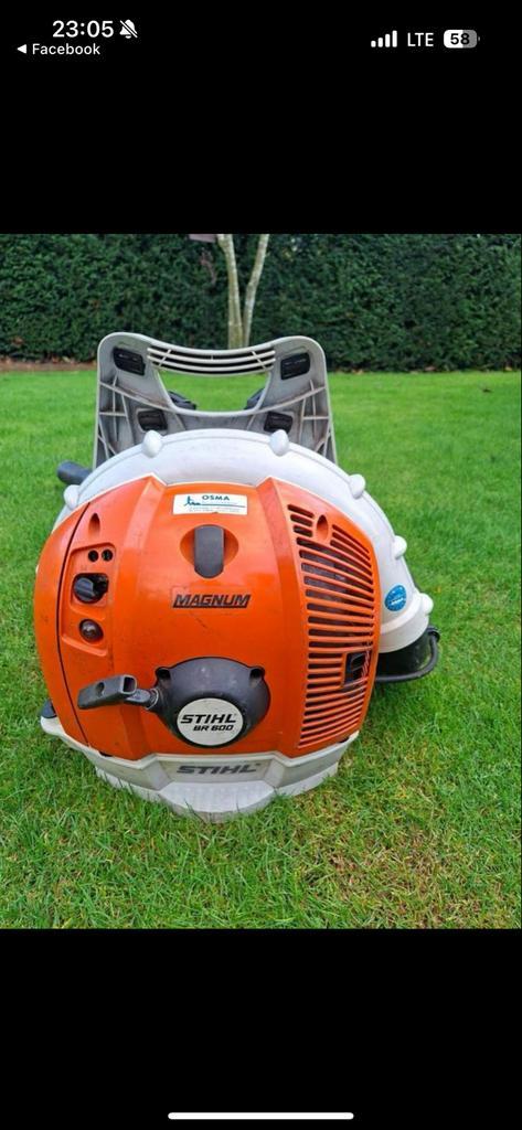 Stihl BR 600 Rugbladblazer - Krachtig!, Tuin en Terras, Bladblazers, Gebruikt, Ruggedragen, Benzine, Ophalen of Verzenden
