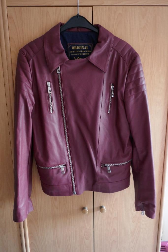 NIEUW Leatherlook jasje, kleur bordeauxrood, maat XL., Kleding | Heren, Jassen | Winter, Nieuw, Maat 52/54 (L), Rood, Ophalen of Verzenden