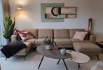 Comfortabele zand-gele hoekbank, Huis en Inrichting, Ophalen, 250 tot 300 cm, Gebruikt, Hoekbank