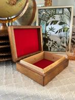 Kaartendoos handmade hout vintage, Ophalen of Verzenden, Hout