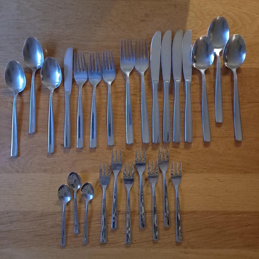 Bestekdelen "Elegance" destijds te koop bij de Hema, Ophalen of Verzenden, Gebruikt, Rvs of Chroom