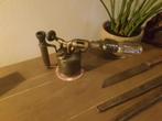 Unieke tafellamp antieke koperen gasbrander, Huis en Inrichting, Ophalen, Zo goed als nieuw, Minder dan 50 cm