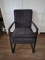 6 eetkamerstoelen - Antraciet grijs, Huis en Inrichting, Stoelen, Ophalen, Gebruikt, Metaal, Grijs