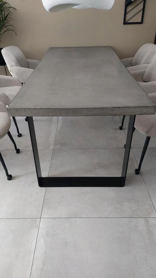 Beton eettafel 240 x100, Huis en Inrichting, Tafels | Eettafels, Gebruikt, 50 tot 100 cm, 200 cm of meer, Vijf personen of meer