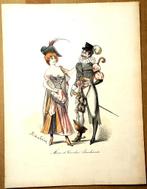 Prent Muse et Cavalier Incohérents - M. de Solar, Antiek en Kunst, Kunst | Litho's en Zeefdrukken, Ophalen of Verzenden