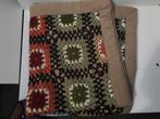 Gehaakte fleece deken – 1x1 meter – vintage stijl, Ophalen of Verzenden, Gebruikt