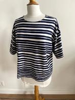 Marimekko Uniqlo: Nieuw gestreept shirt; korte mouw. Maat L, Marimekko, Blauw, Maat 42/44 (L), Nieuw