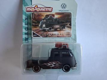 Volkswagen bus T1 pickup zwart Majorette nieuw in blister beschikbaar voor biedingen