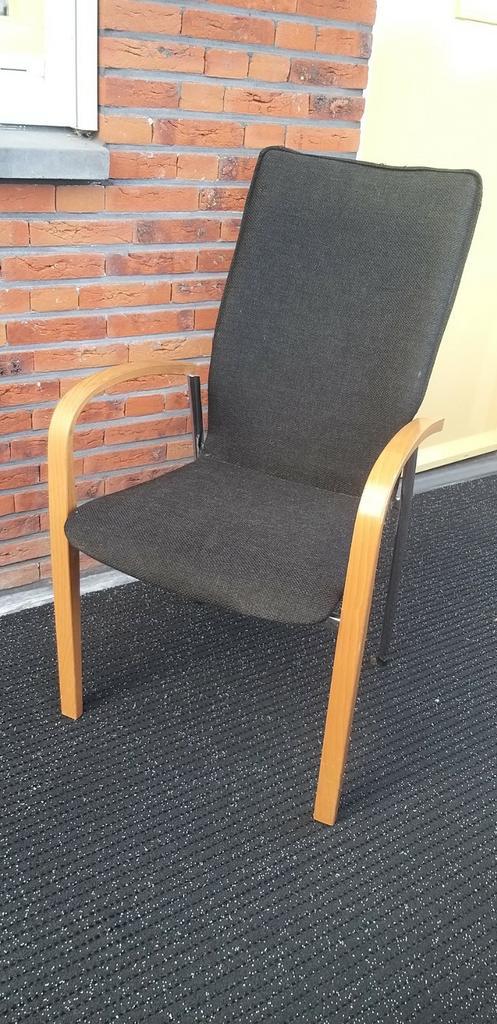 Eetkamer stoelen van stof 6x, Huis en Inrichting, Stoelen, Gebruikt, Vijf, Zes of meer stoelen, Stof, Bruin, Ophalen