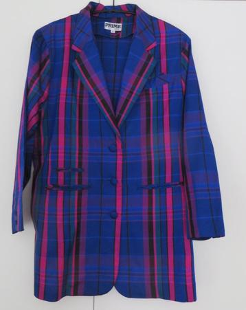 PRIME I Feestelijk geruit Jasje I Maat 42/44 I 100% zijde beschikbaar voor biedingen