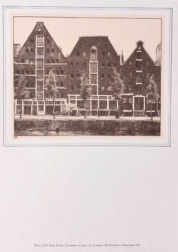 Wenckebach Amsterdam 1970 - Oude Schans Prent beschikbaar voor biedingen