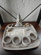 Boeddha setje meditatie tuin, Huis en Inrichting, Ophalen of Verzenden, Zo goed als nieuw, Overige vormen, Overige materialen