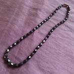 Ketting Zwart Glas geen Git, Sieraden, Tassen en Uiterlijk, Kettingen, Verzenden, Zo goed als nieuw, Zwart, Overige materialen