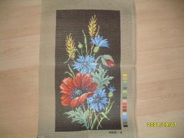 NIEUW Voorbedrukt stramien Bloemen 488-4. Verkoop ook DMC beschikbaar voor biedingen