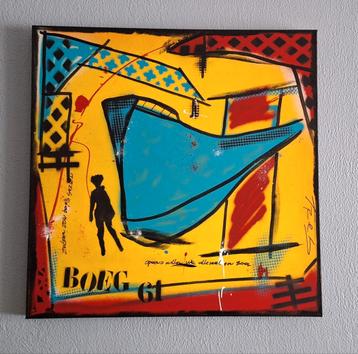 Schilderij abstract NDSM 60 x 60  beschikbaar voor biedingen