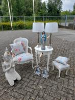 Mooie brocante fauteuil, Ophalen, Zo goed als nieuw, 75 tot 100 cm