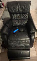 Himolla Cumulus Zwarte Leren Relax/Sta op Fauteuil, Huis en Inrichting, Fauteuils, Ophalen, Gebruikt, Relax stoel, 100 tot 125 cm