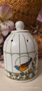 Vintage Keramische Vogelkooi Pomander/Potpourri Container, Overige materialen, Gebruikt, Overige kleuren, Ophalen of Verzenden