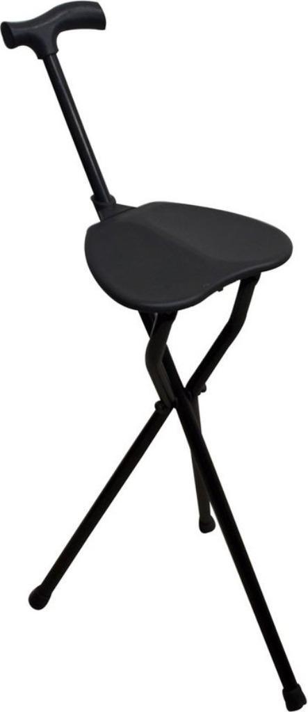 Wandelstok met zitje (zwart), Diversen, Wandelstokken, Nieuw, Opvouwbaar, Verzenden