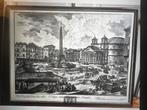 Gravure "Rome, Piazza della Rotonda"., Antiek en Kunst, Ophalen of Verzenden