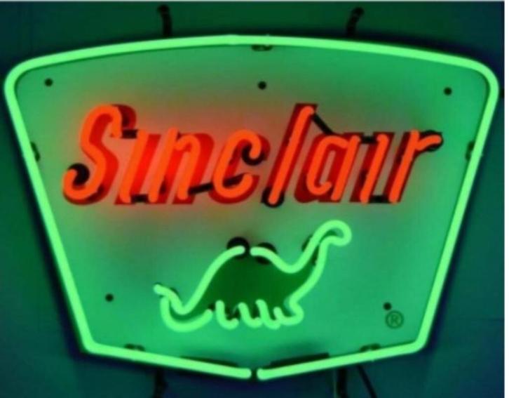 Sinclair dino neon & veel andere USA garage decoratie neons, Verzamelen, Merken en Reclamevoorwerpen, Nieuw, Lichtbak of (neon) lamp