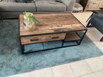 Robuust houten tafel, Ophalen, 100 tot 150 cm, 50 tot 100 cm, Zo goed als nieuw