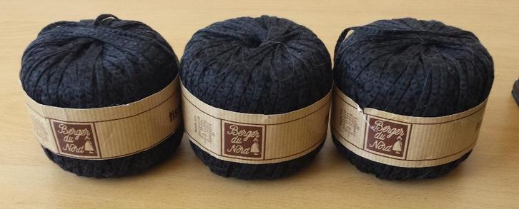 3 bollen Tissé Garen - Berger du Nord - zwart, Hobby en Vrije tijd, Breien en Haken, Nieuw, Breien of Haken, Wol of Garen, Ophalen of Verzenden