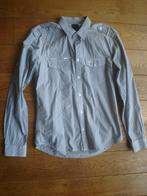 wit/zwart overhemd, Jack and Jones, maat M, Kleding | Heren, Overhemden, Verzenden, Wit, Halswijdte 39/40 (M), Zo goed als nieuw