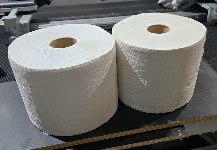 Industrie poetsrollen - poetspapier - 2-laags – 2 rollen, Diversen, Papierwaren, Nieuw, Ophalen of Verzenden