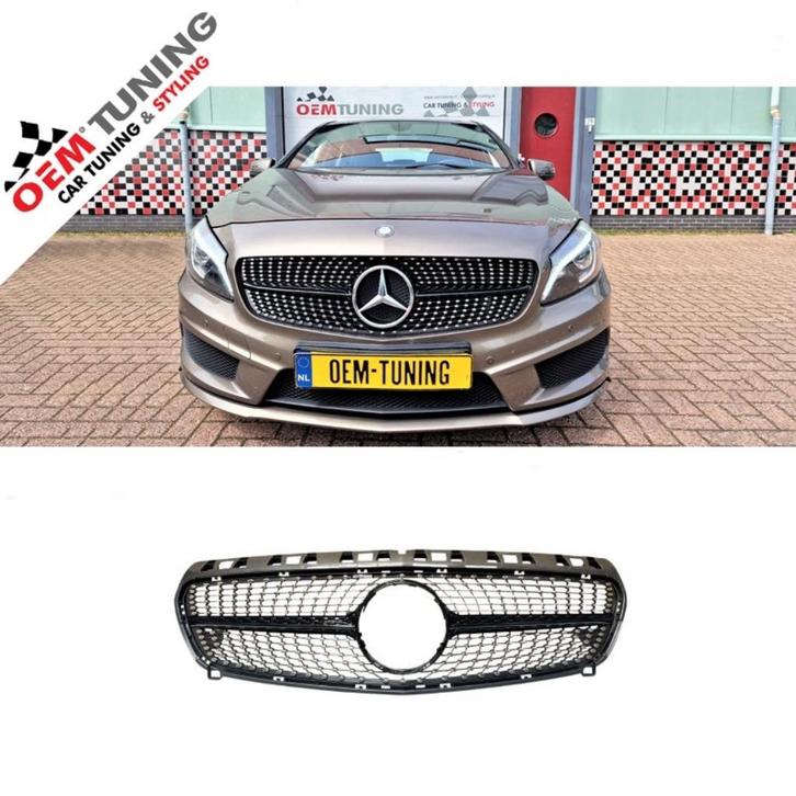 Mercedes-benz W176 | black diamond grille | 2012 – 2015 |, Auto diversen, Tuning en Styling, Ophalen of Verzenden