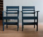 Twee kinderstoelen, Blauw, Twee, Zo goed als nieuw, Hout