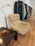 Alf Svensson  Dux Form 7 vintage fauteuil stof beige, Huis en Inrichting, Gebruikt, Vintage, Metaal, Ophalen