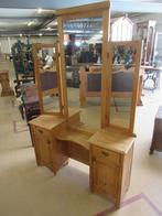 Oer 11485 ANTIEKE grenen kaptafel met 3 spiegels, Ophalen