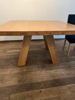 Vierkante houten tafel 150x150, Huis en Inrichting, Tafels | Eettafels, Ophalen, Gebruikt, Vierkant, 50 tot 100 cm