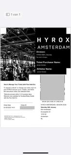 Hyrox Amsterdam Men Single Saturday with flex add-on, Tickets en Kaartjes, Eén persoon