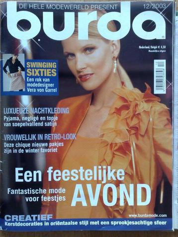 Burda december 2003 ,fantastische mode voor feestjes beschikbaar voor biedingen