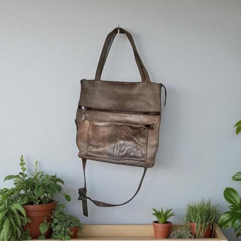 Fred de la Bretoniere Tas Universele Maat Bruin Leer, Sieraden, Tassen en Uiterlijk, Tassen | Schoudertassen, Gebruikt, Bruin