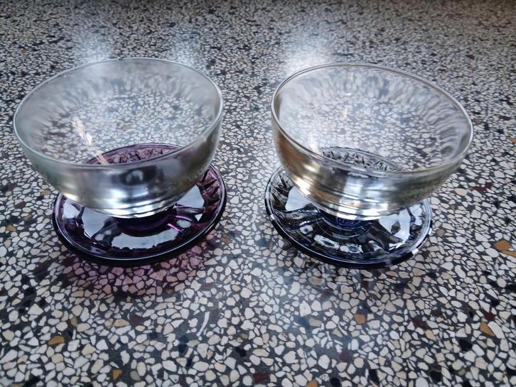 Duchese ijscoupes - Kristalunie, Antiek en Kunst, Antiek | Glas en Kristal, Ophalen of Verzenden