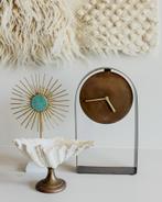 Brutalist Table Clock+Shell Compote Dish+Sunburst Sculpture, Ophalen of Verzenden, Zo goed als nieuw