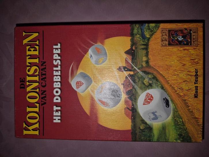 Kolonisten van catan dobbelspel, Hobby en Vrije tijd, Gezelschapsspellen | Overige, Zo goed als nieuw, Ophalen of Verzenden