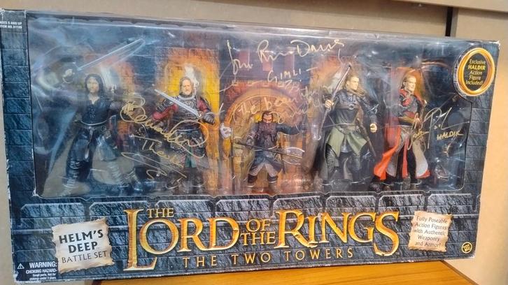Lord of the rings toybiz gesigneerd Bernard hill John davies, Verzamelen, Lord of the Rings, Zo goed als nieuw, Ophalen of Verzenden