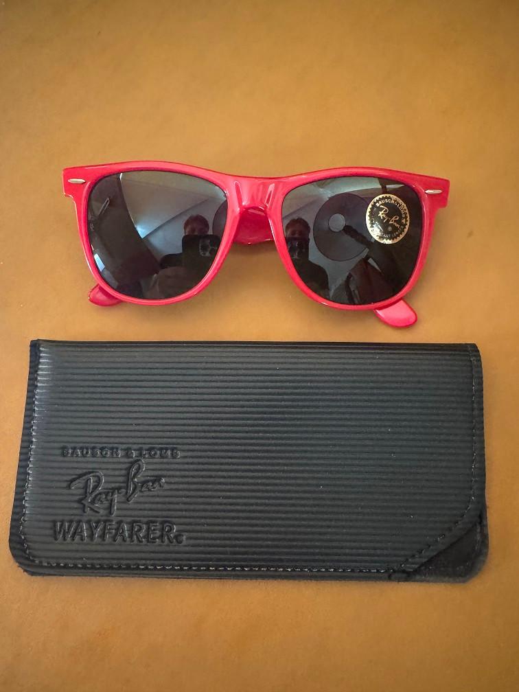 Vintage zonnebril B&L Ray-Ban Wayfarer II L1736 RED W11, Ray-Ban USA, Zonnebril, Nieuw, Ophalen of Verzenden