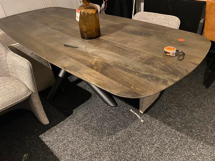 Deense ovale tafel 200x100 walnoot, matrixpoot, Huis en Inrichting, Tafels | Eettafels, Nieuw, 100 tot 150 cm, 200 cm of meer