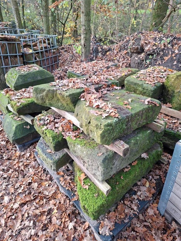 Bentheimer Steen Delen & Ornamenten, Tuin en Terras, Grind, Keien en Split, Gebruikt, Overige typen, Ophalen