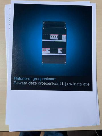 ABB Hafonorm groepenkaart voor meterkast ongebruikt beschikbaar voor biedingen