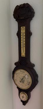 Antieke barometer met thermometer en hygrometer, Ophalen of Verzenden, Zo goed als nieuw