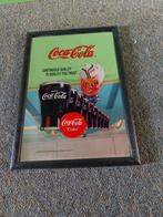 Coca Cola Spiegel met mooie Coca Cola glazen, Ophalen of Verzenden, Zo goed als nieuw, Reclamebord