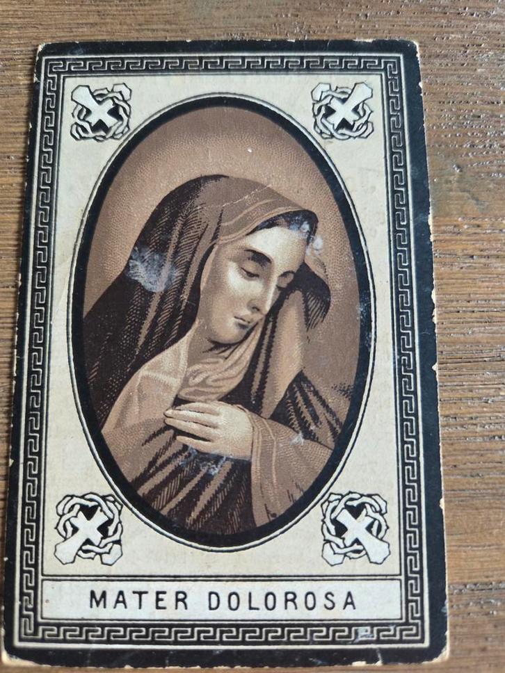 Mater Dolorosa Bidprent - Jan Joseph Görtz, Verzamelen, Religie, Ophalen of Verzenden
