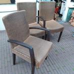 bijna gratis Loom eetkamerstoelen met armleuning nu €7,50, Ophalen, Gebruikt, Bruin, Eén