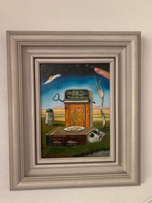 Orgineel schilderij Jean Thomassen “ontbijt” 1988, Antiek en Kunst, Kunst | Overige Kunst, Ophalen